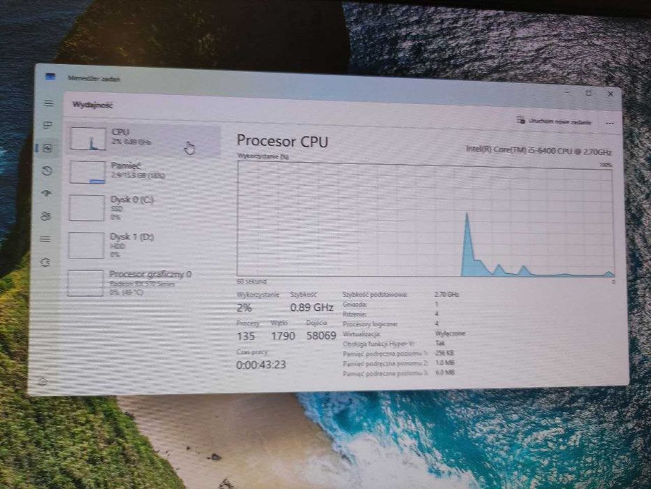 Komputer gamingowy i5 6400| 16gb ddr4| RX 570 8gb | 256gbSSD + 1TB HDD