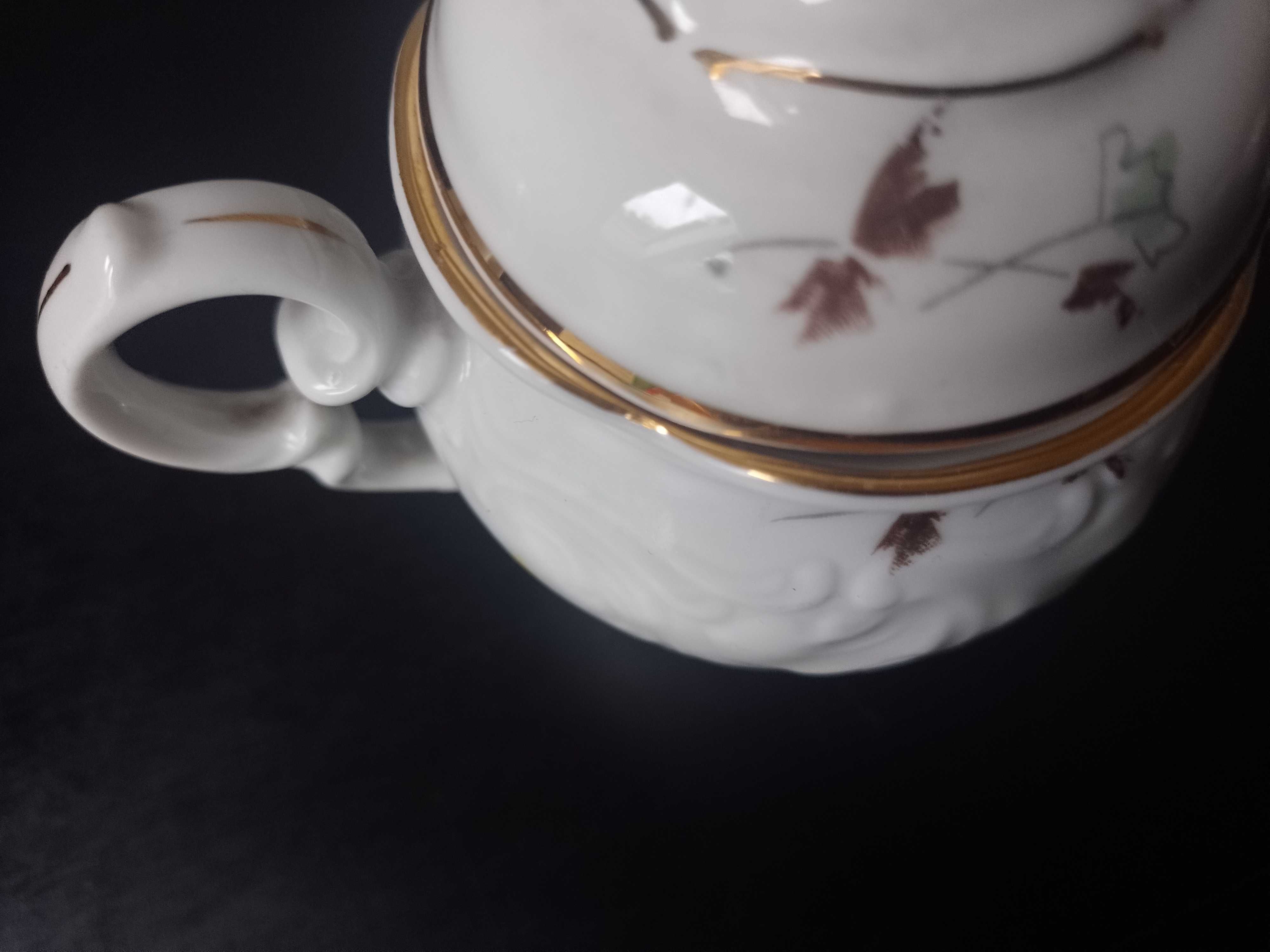 mini serwis do kawy herbaty, 6 elem., porcelana Wałbrzych