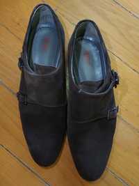 Sapatos HUGO Hugo Boss castanhos camurça, estilo Colby Monk, excelent