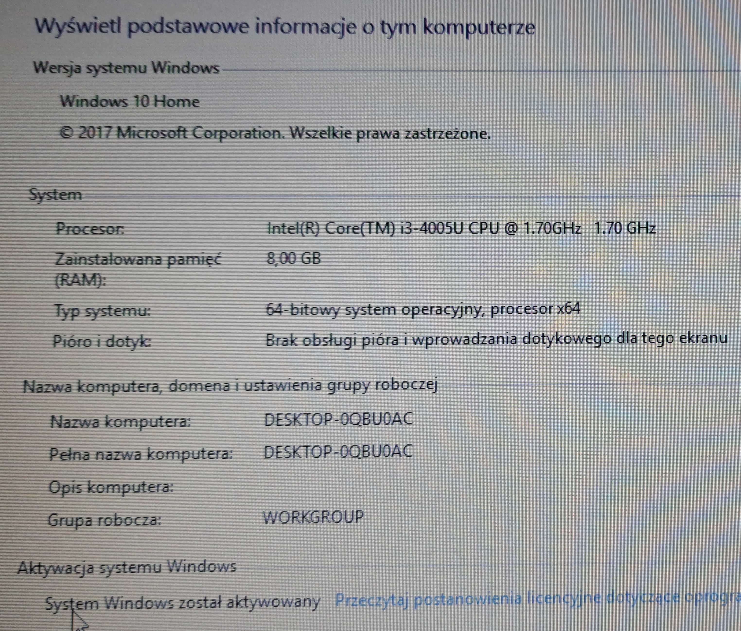 Lenovo B70-80 i3-4005U Ram 8GB