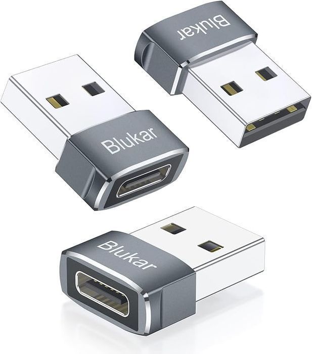 Blukar 3X Adapter Usb C Do Usb A – Szybkie Ładowanie I Dane 480 Mbps