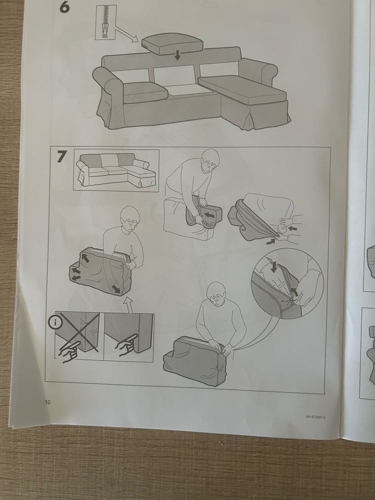 Capa de sofa de 3 lugares e chaise longue beje
