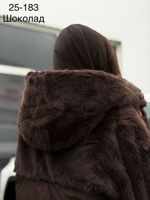 Жіноча шуба куртка комбінована осінь/єврозима