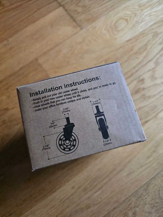 Rodas de cadeira de escritório tipo patins