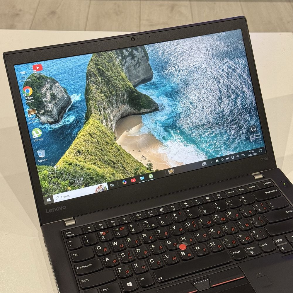 Ноутбук Lenovo t470s сенсорный (i5, 8озу) + сумка