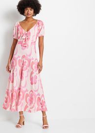 B.P.C sukienka różowa we wzory 36/38.