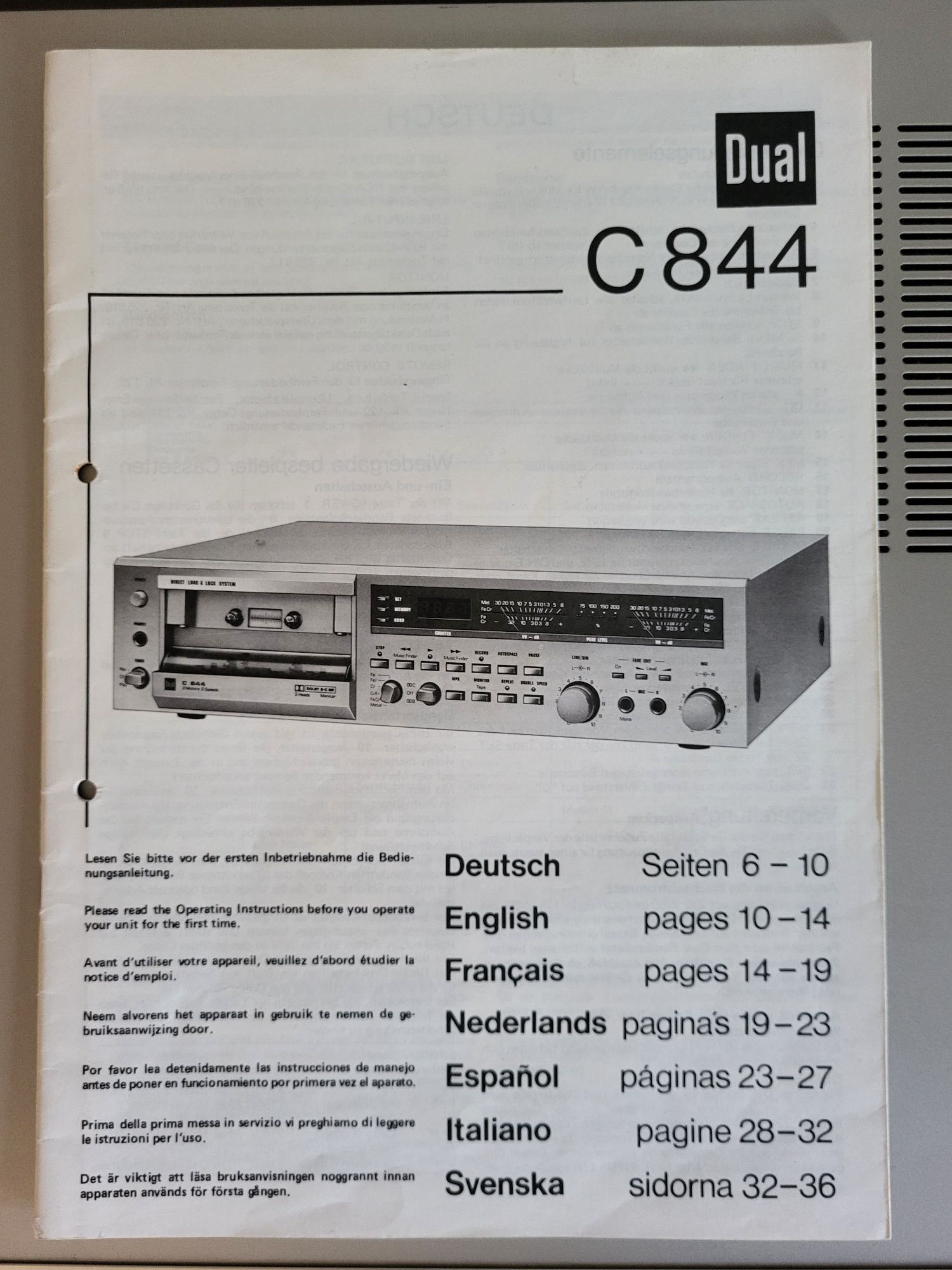 Dual C844 Magnetofon