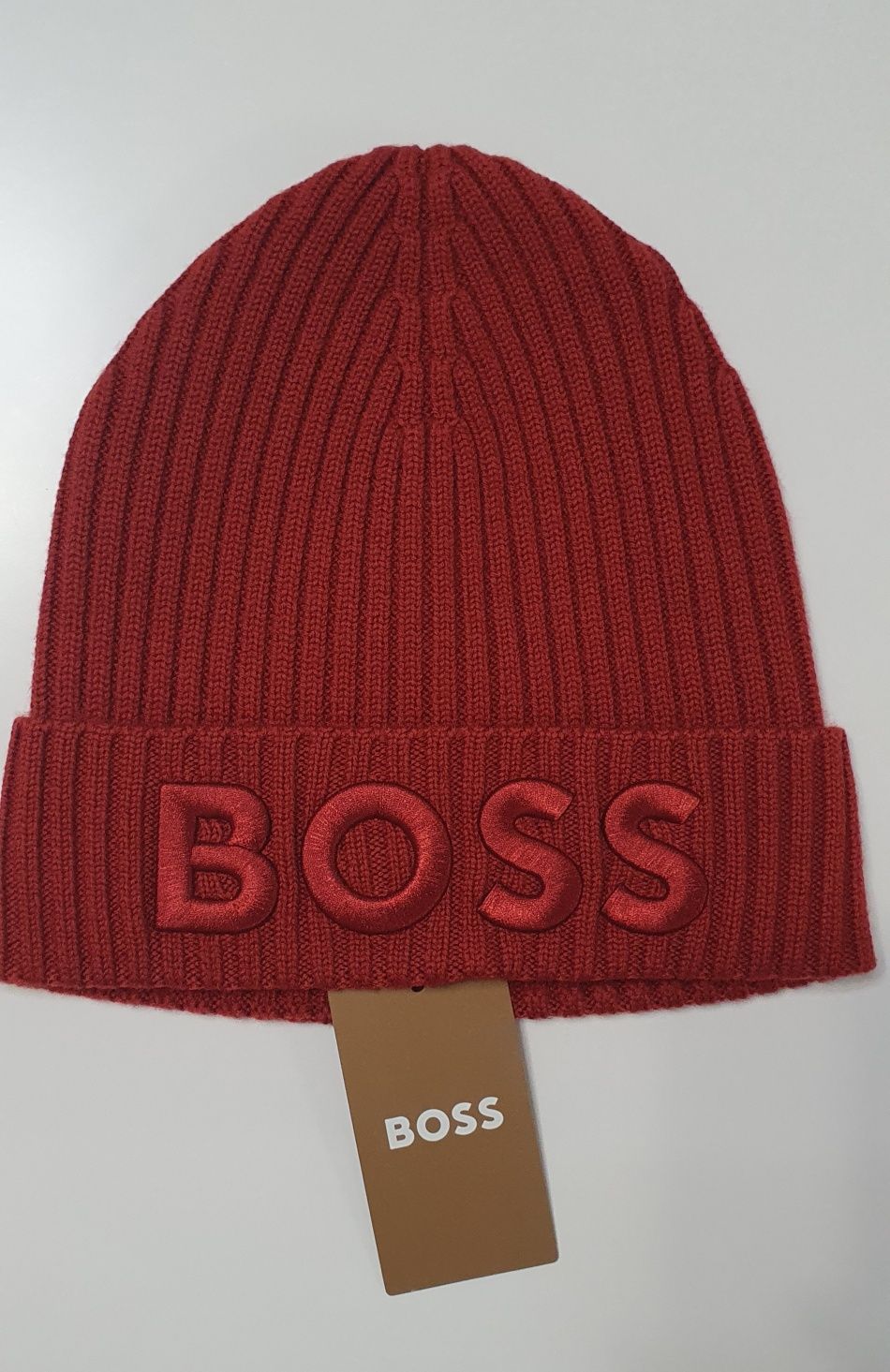 Шапка Hugo Boss чорна, червона. Оригінал.