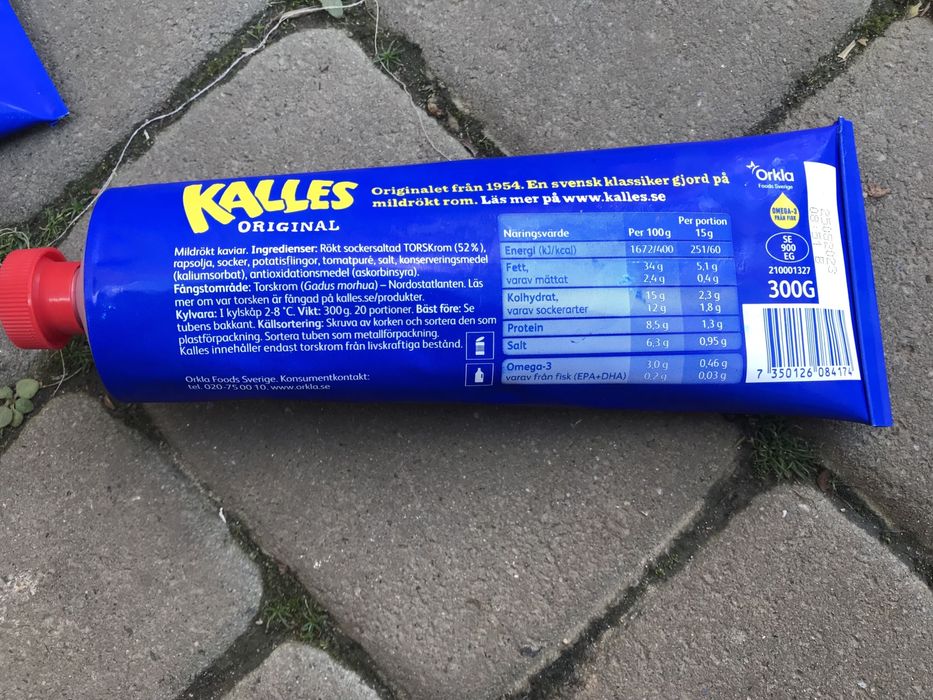 Шведская  икра в тюбике Kalles Kaviar Original 300 г рибна ікра