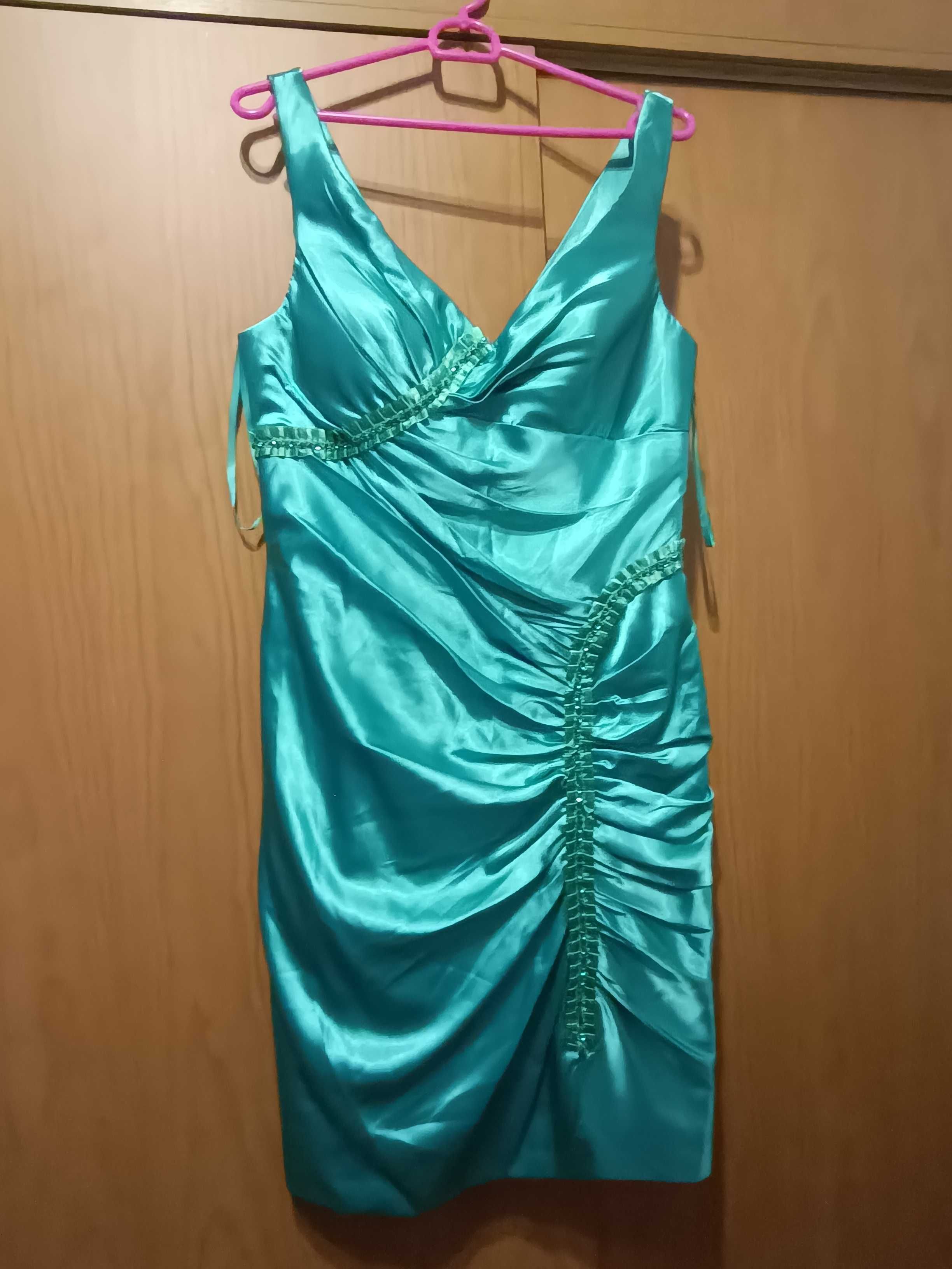 Vestido de cerimônia acetinado tamanho único  45cm cava a cava
