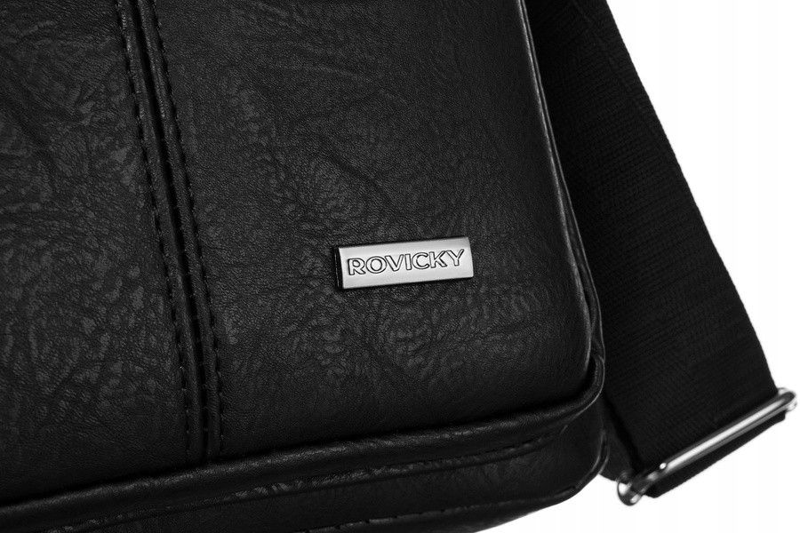 praktyczna listonoszka męska ze skóry ekologicznej - rovicky
