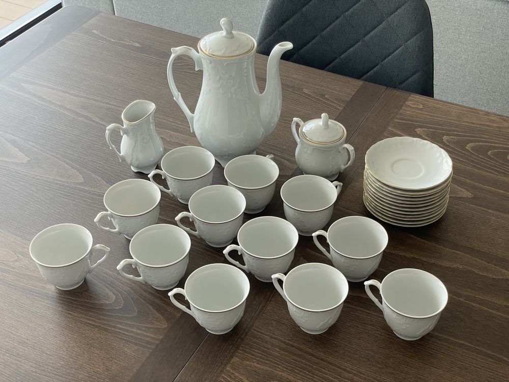 Serviço de chá de porcelana Erika Konigliches Bavarian Porzellan