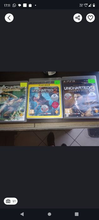 PS3 Uncharted 3 części PlayStation 3