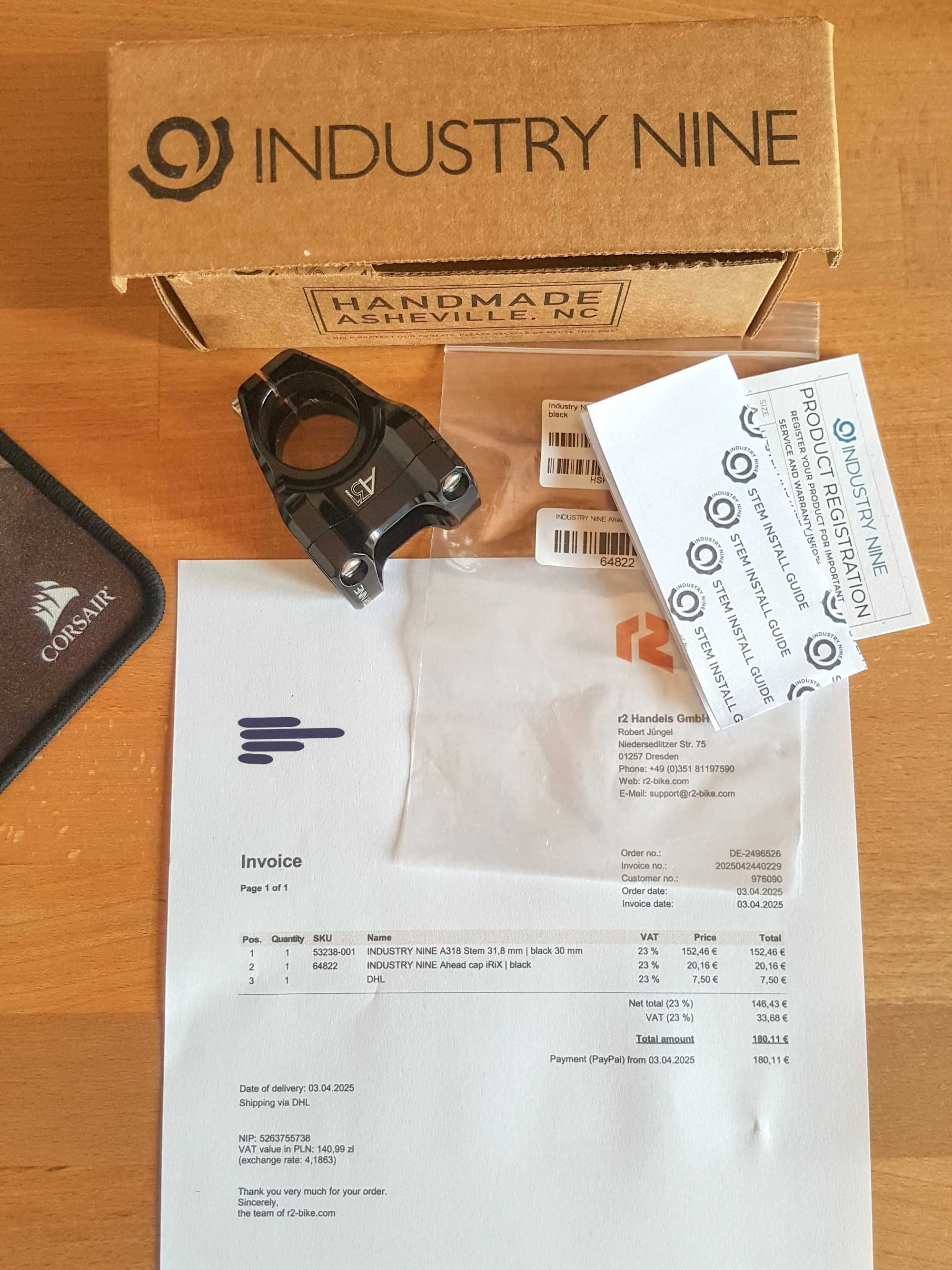 Mostek INDUSTRY NINE A318 31,8mm dł. 30mm