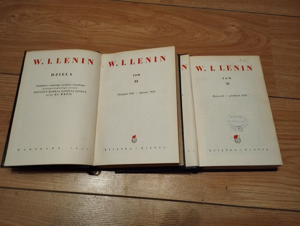 Lenin dzieła, dwa tomy