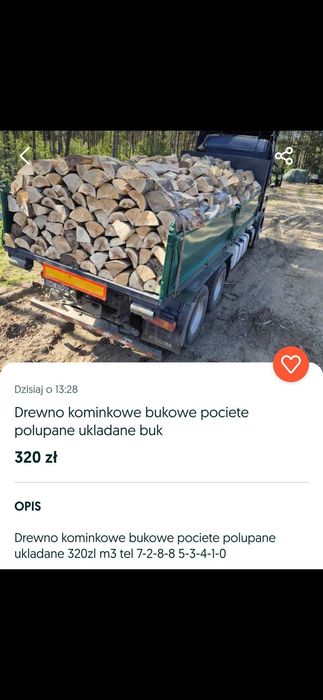 Drewno buk w walku walkach kominkowe buk dab grab brzoza