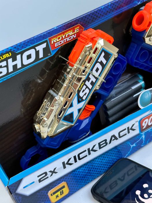 Бластер Zuru X-Shot Exsel Double Golden / Детский пистолет *