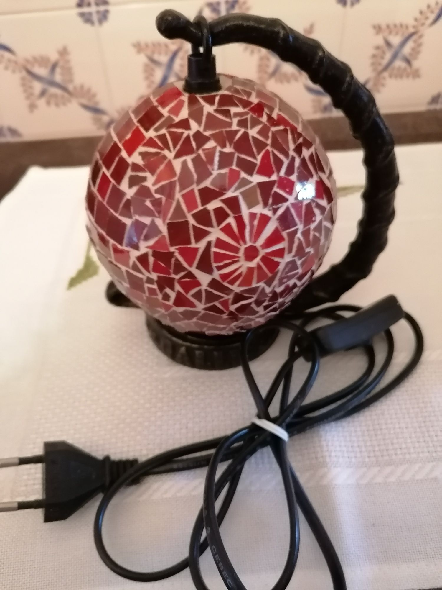 Candeeiros globo vermelho (conjunto)