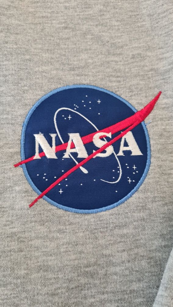 Bluza crewneck Alpha Industries NASA. Grey Szara. Rozmiar M. Drill y2k