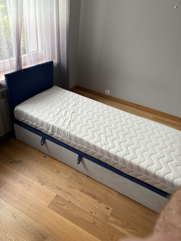 Łóżko 80x200 z materacem piankowo-kokosowym + pojemnik na pościel