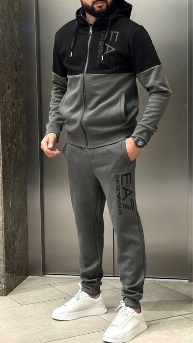 LACOSTE зеленый спортивный мужской костюм штаны зип-худи