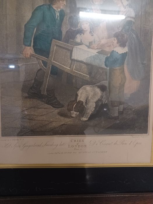 Par de quadros com gravuras antigas