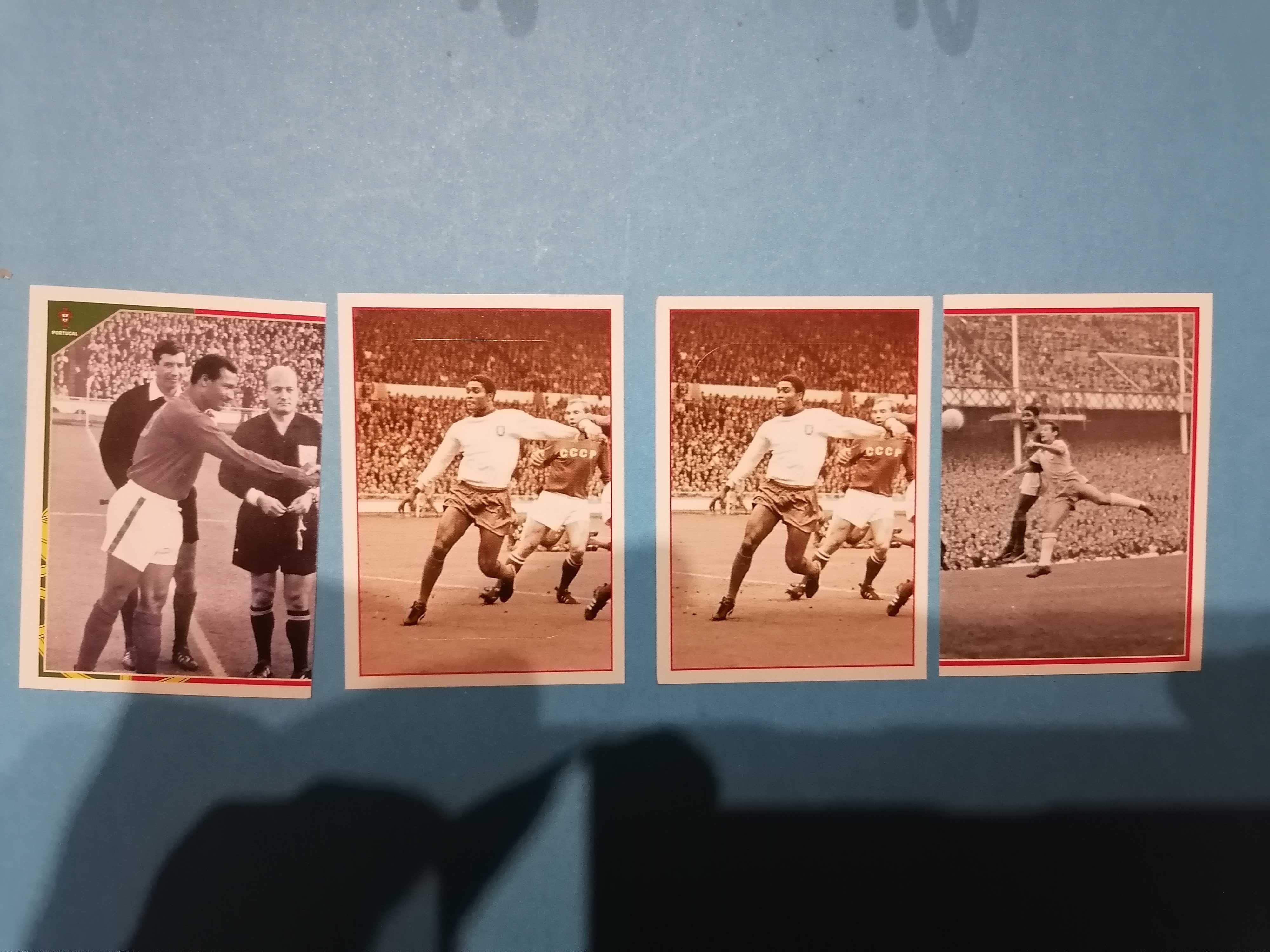 Cromos Seleção Portuguesa Ronaldo , Eusébio e Coluna