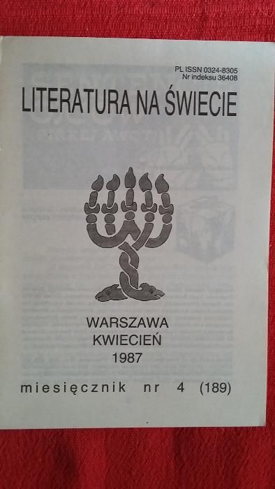 Literatura Na Świecie 4(189) z 1987 - Werber, Kamieńska, Unterman...
