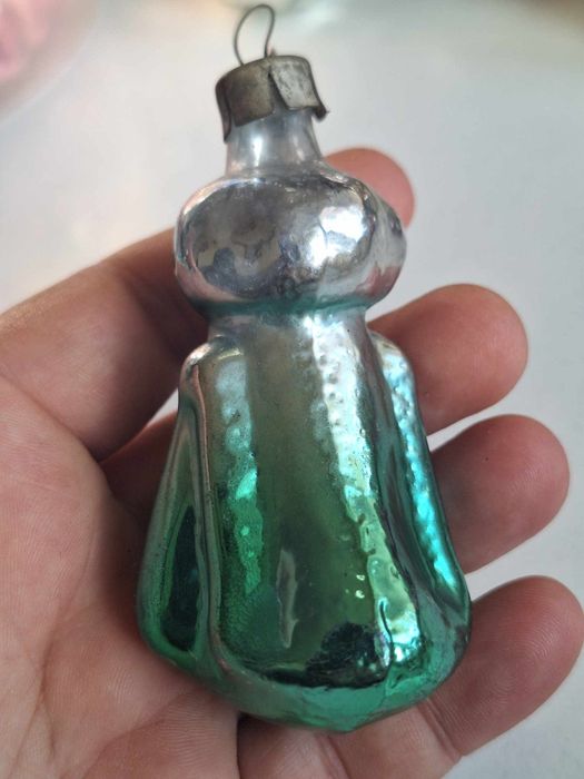 Bombka PRL stara kształtka na choinke
