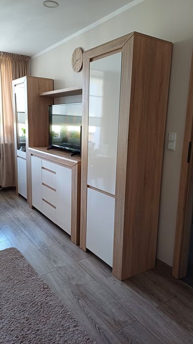 Komplet mebli BRW Dąb Sonoma/Biały połysk