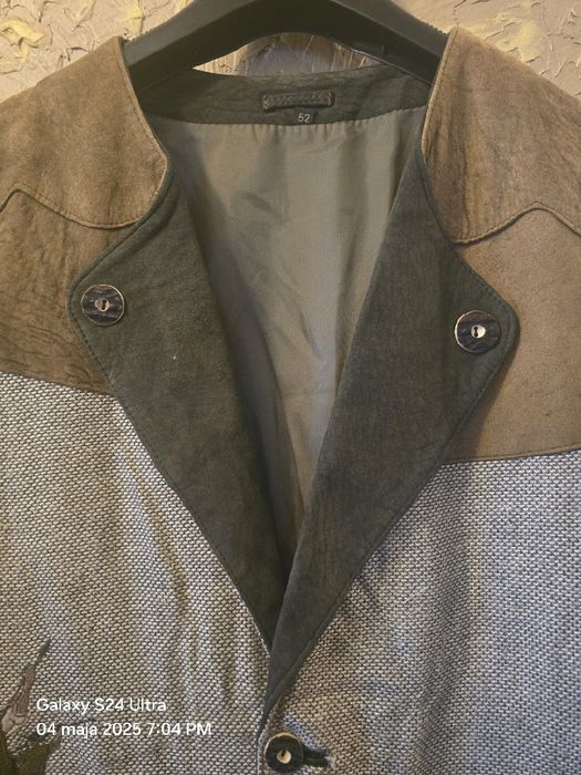 Skórzana kamizelka tyrolska alpejska myśliwska bawarska L. Flisacy.