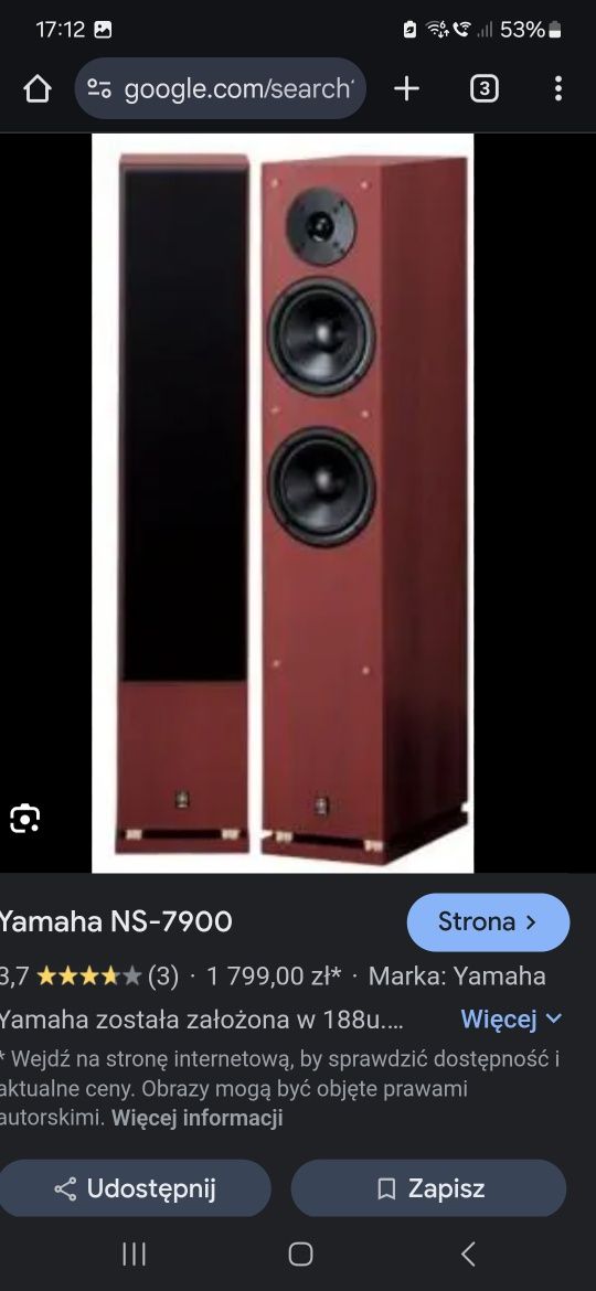 Kolumny 5.1 Yamaha NS-7900