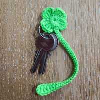 Trevo Porta-chaves em Crochet