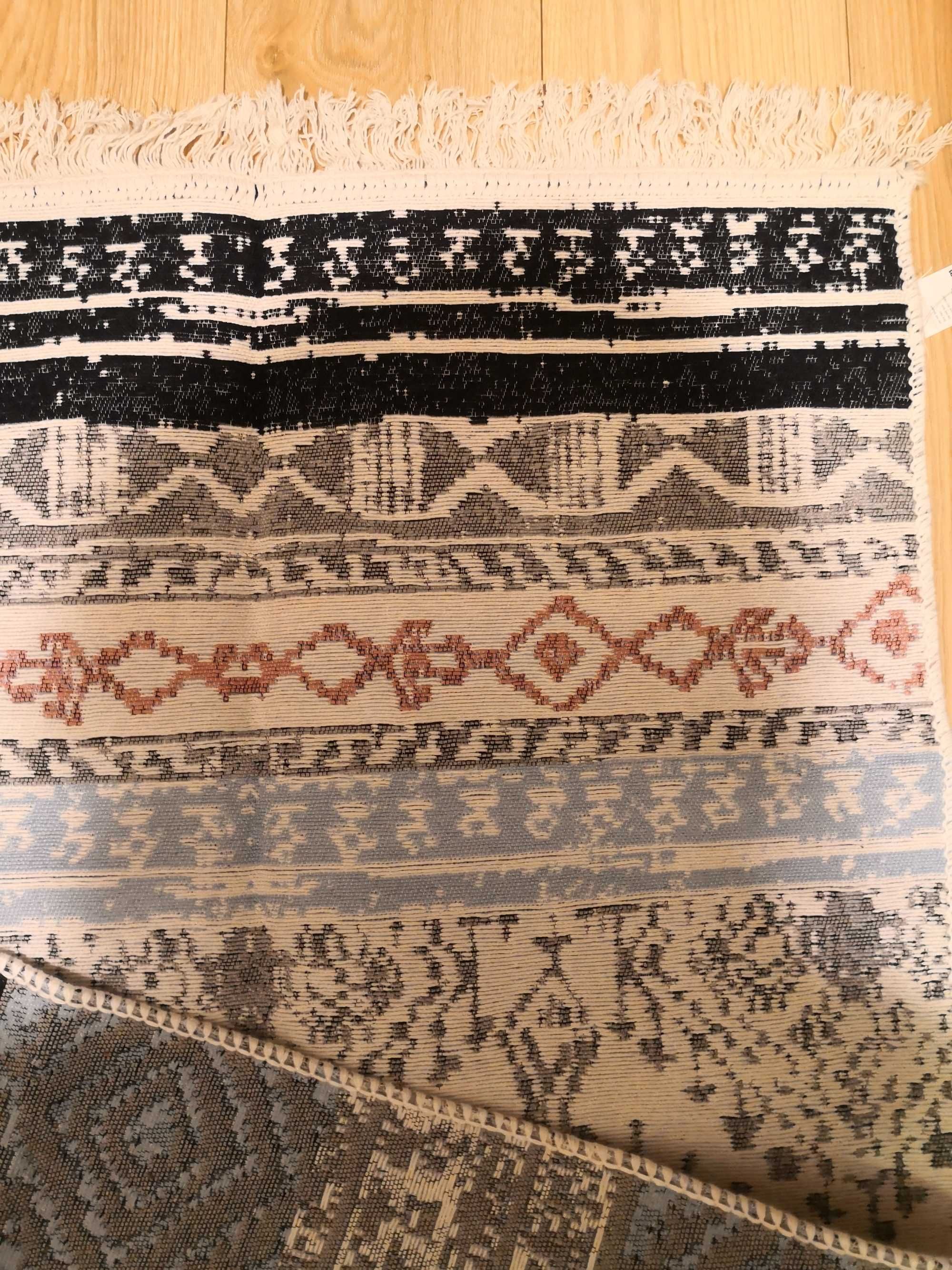 LOFT BOHO Dywan bawełniany szary 80 x 150, 100% bawełna, nowoczesny