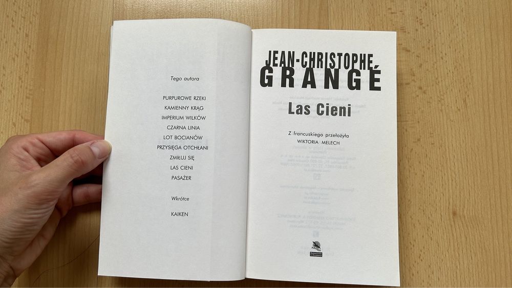 Książka Jean-Christophe Grange Las Cieni