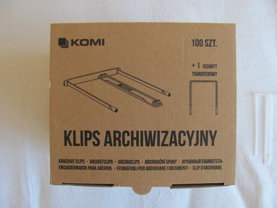 klipsy archiwizacyjne KOMI  100 szt.