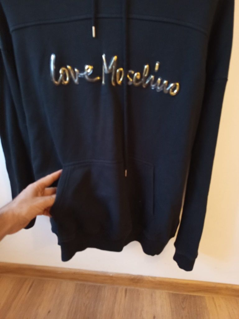 Moschino oryginalne bluzy z kapturem męskie jak nowe