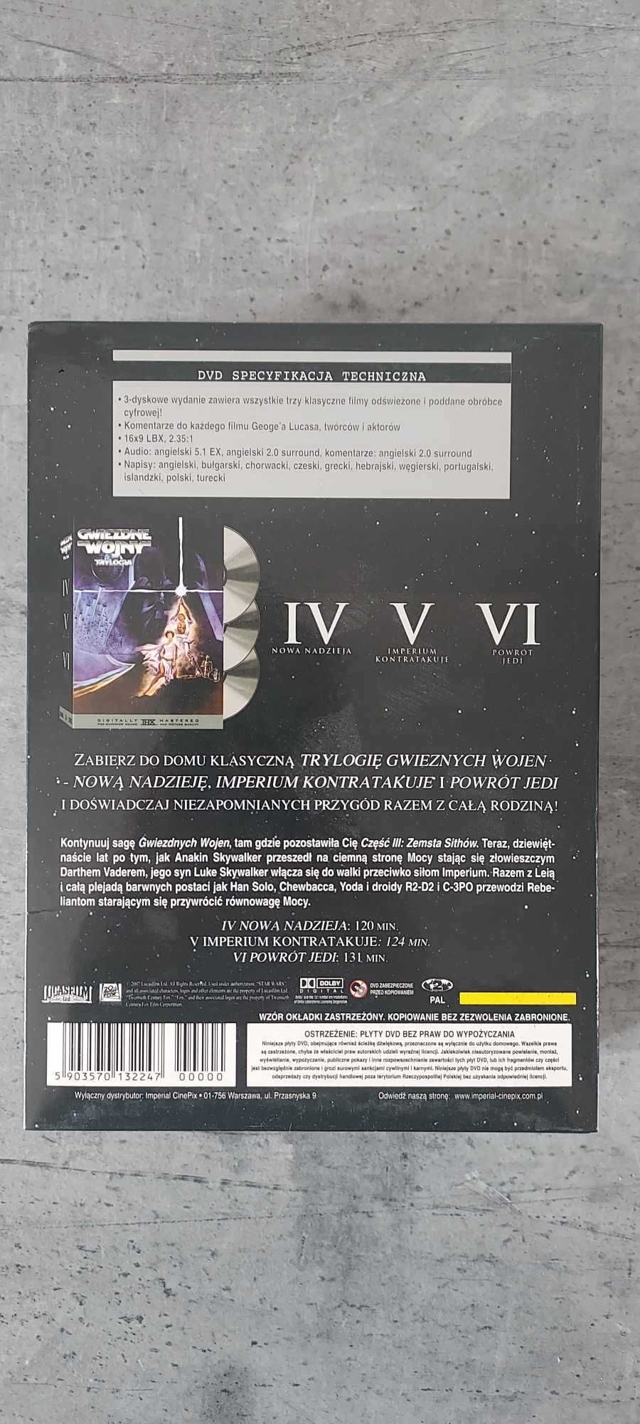 Gwiezdne Wojny Trylogia DVD IV - VI