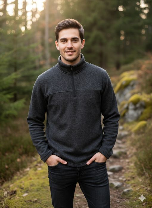 Кофта флисовая с шерстью  /треккинг/ZIP с воротом на молнии Peter Stor