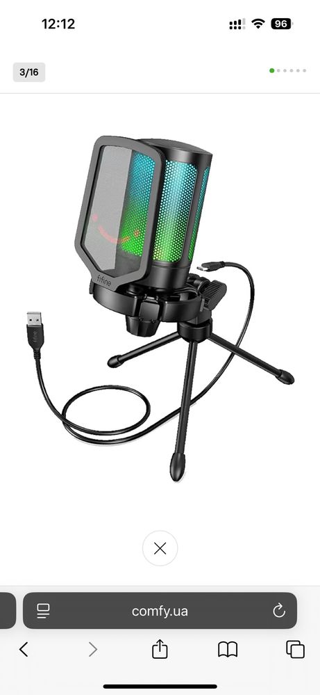 Мікрофон до комп'ютера Fifine A6V Ampligame