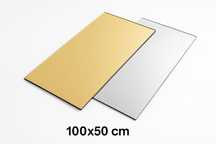 Plexi Lustro Złote Srebrne 100x50 cm Cięcie na wymiar Dekoracyjne