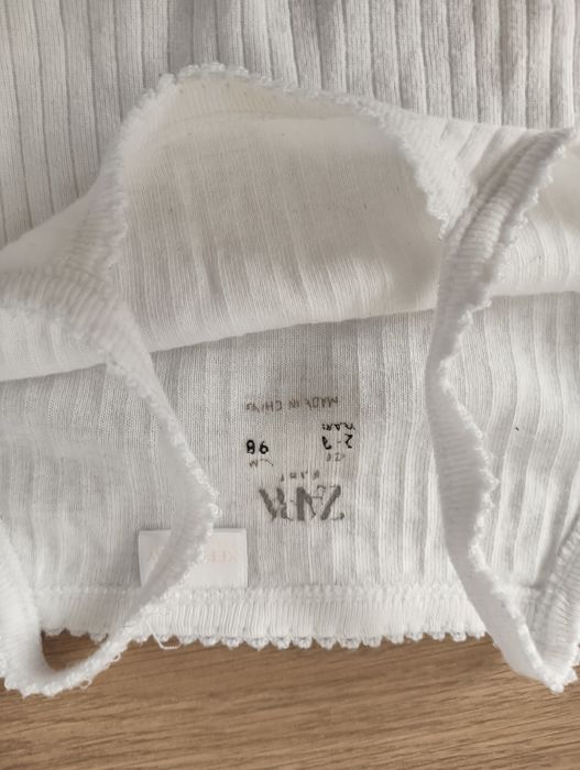 Body na ramiączkach 98 białe zara