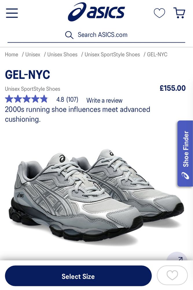 ASICS GEL-NYC grey/sheet rock