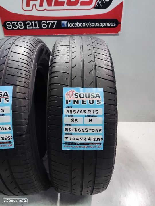 2 pneus semi novos 185-65r15 bridgestone - oferta dos portes 80 euros