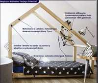 Łóżko 90x200 młodzieżowe domek Milex 5X drewniane edinos jak nowe