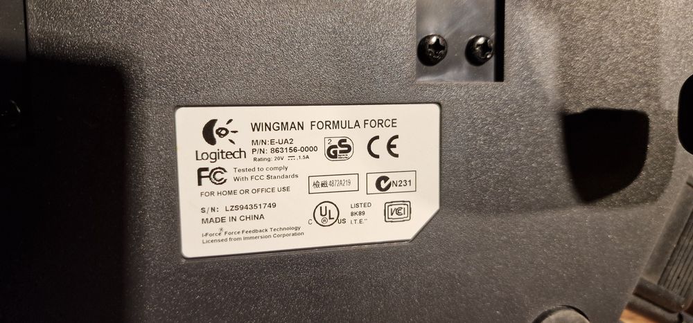 Volante Logitech Wingman Formula Force