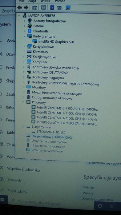 Laptop Lenovo /Proc. Intel i3-th7gen/500 GB/ FullHD 15,6"