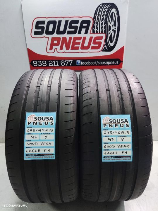 2 pneus semi novos 245-40r18 good year - oferta dos portes 14O EUROS