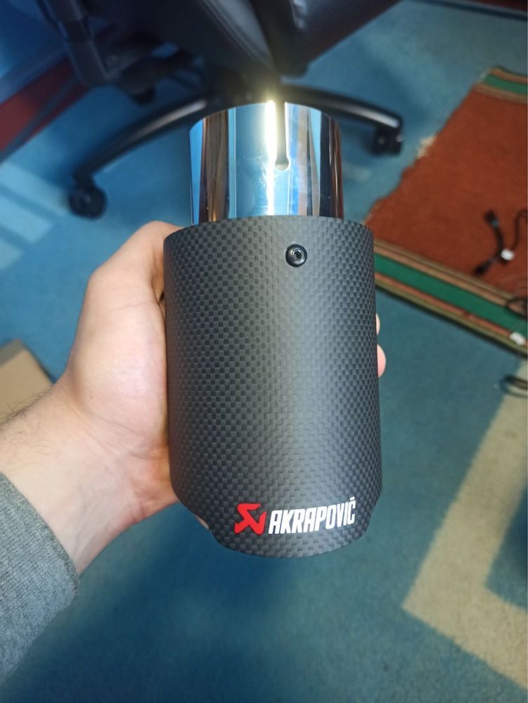 Насадка Akrapovic акрапович выхлоп карбон выхлопная труба  63/114