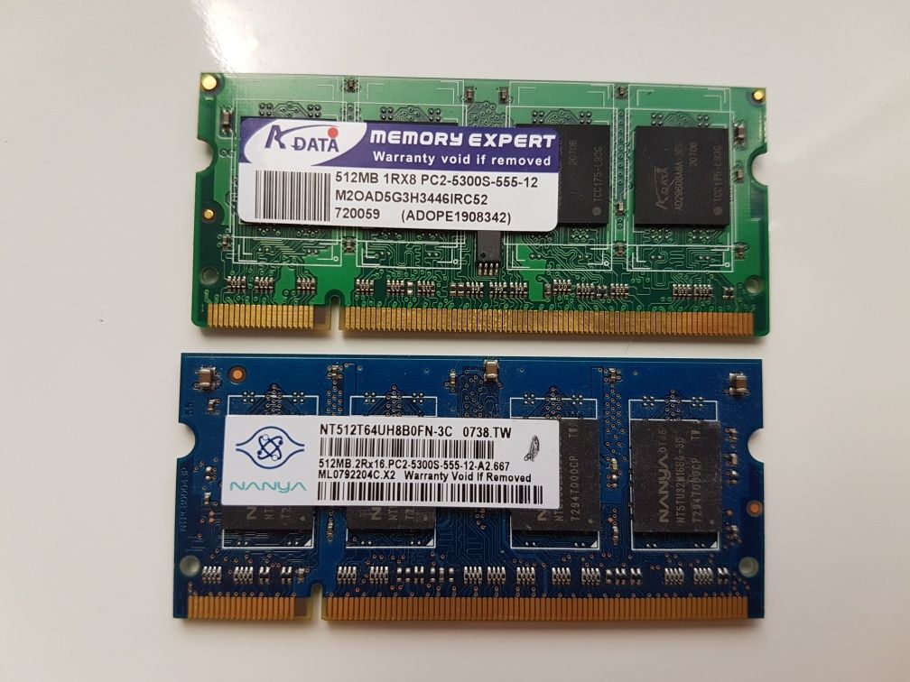 Оперативная память DDR2 SDRAM 512 Mb + 512 Mb - (DDR 2) Цена за все!